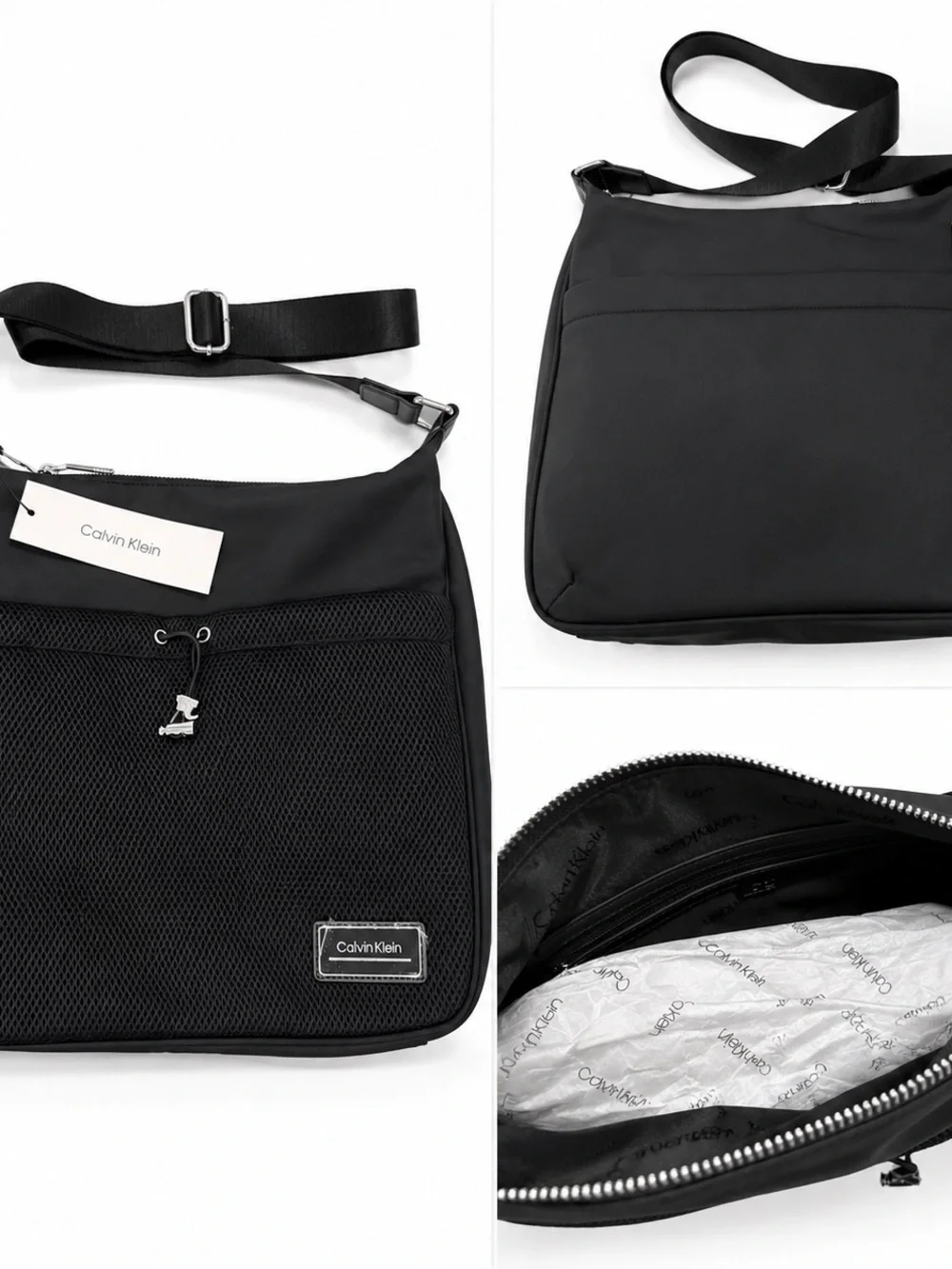 Calvin Klein Jessie Black Men’s Backpack - Textured Mesh Design